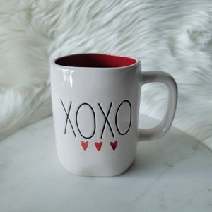 Rae Dunn XOXO Watercolour ❤ Mug Red and White
